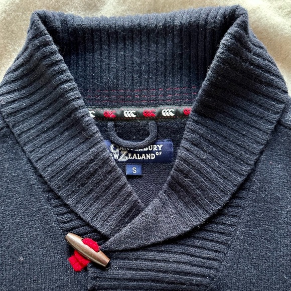 Canterbury of New Zealand wool shawl-collar alpine sweater, size S - Picture 3 of 6